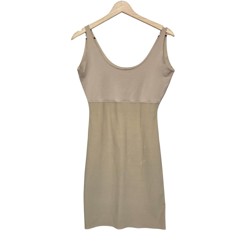 SPANX by Sara Blakely Beige Tank Style Slip Dress Shapewear Size Large